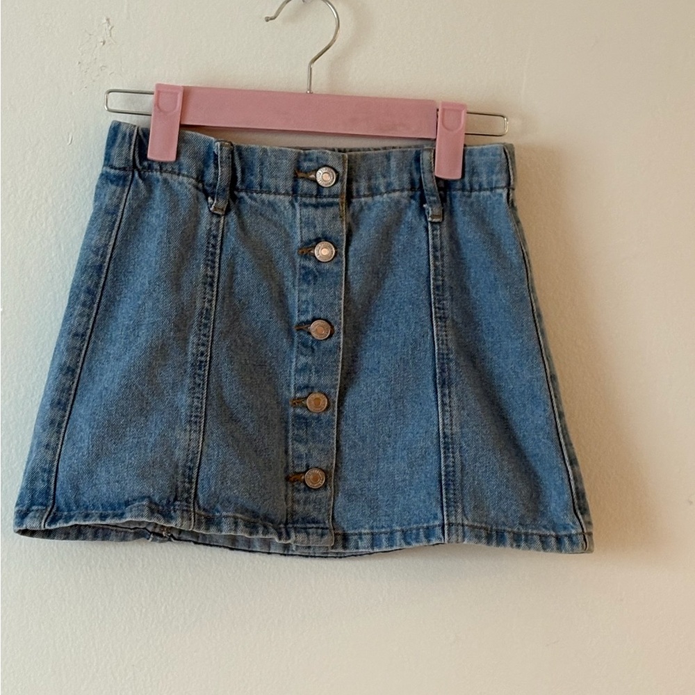 Forever 21 Blue Denim A-Line Skirt